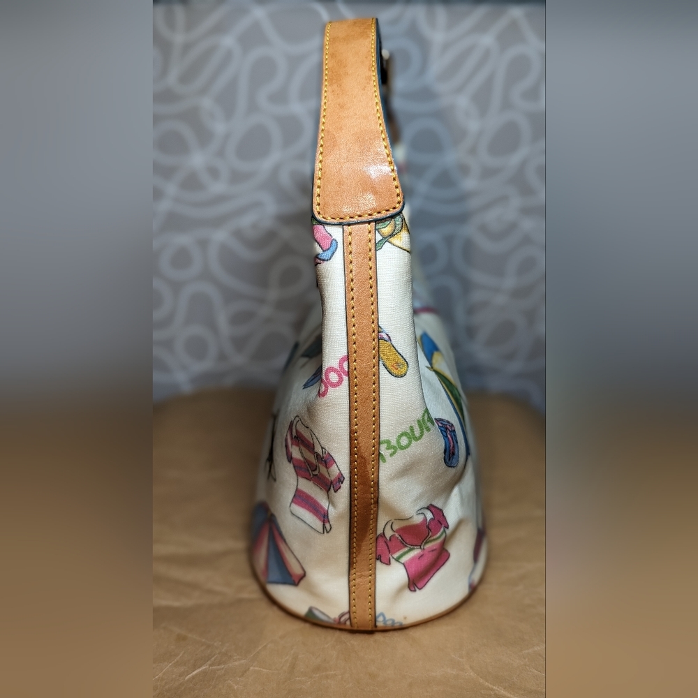 Dooney & Bourke Y2K Beach Small Bucket Bag W/ Rainbow Zipper EUC - Picture 3 of 14